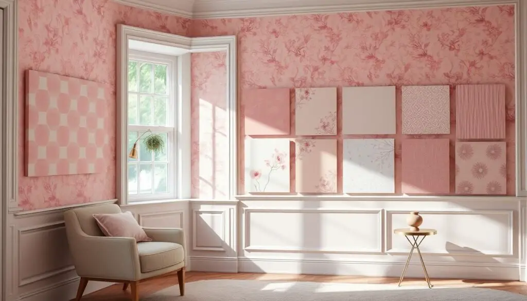 Choosing pink wallpaper