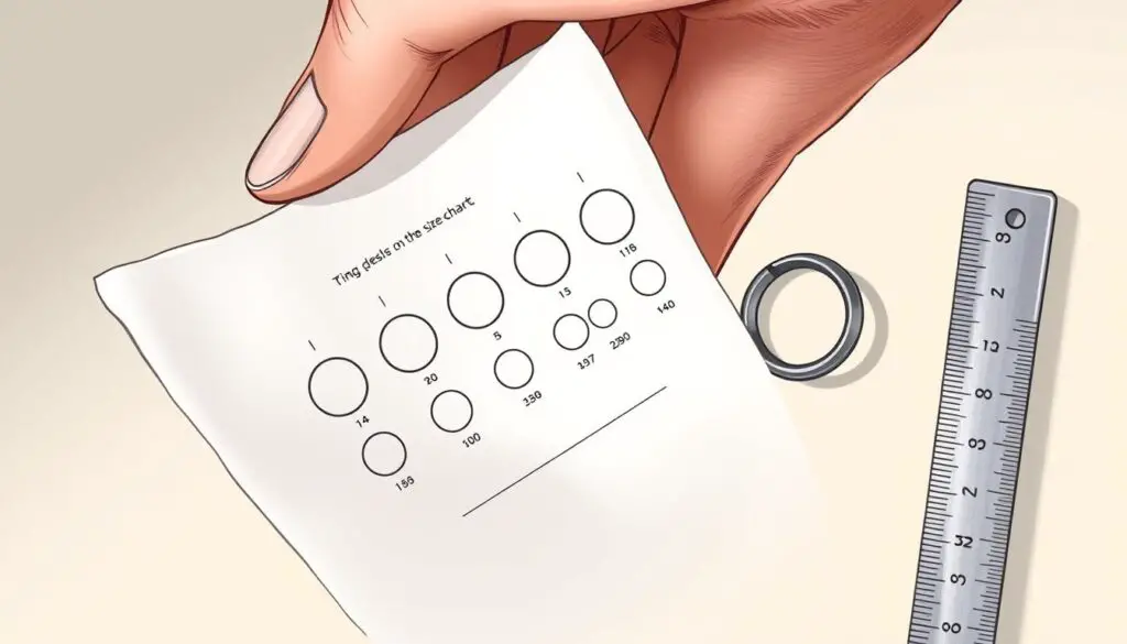 How to read a ring size chart