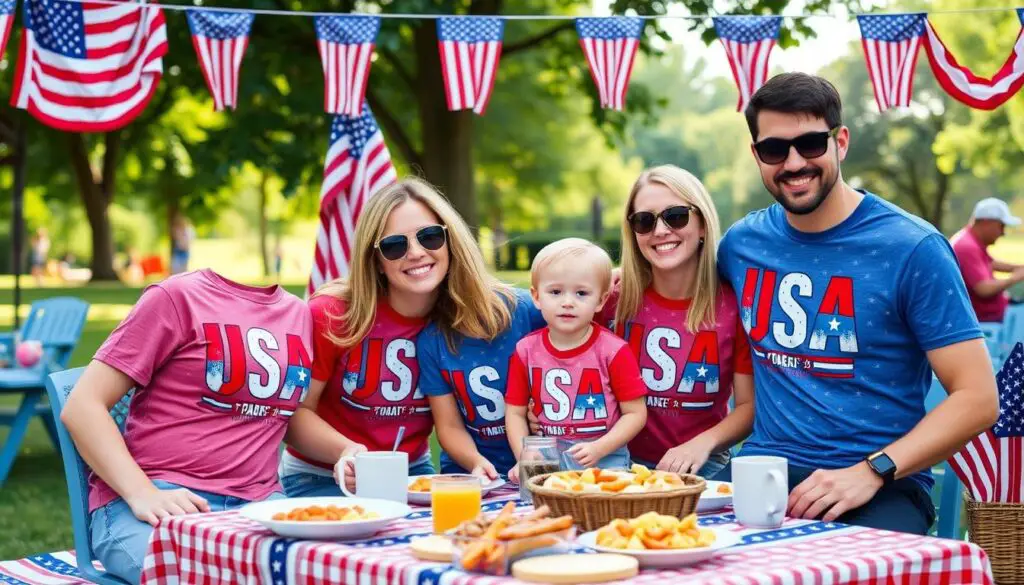 matching usa themed clothing