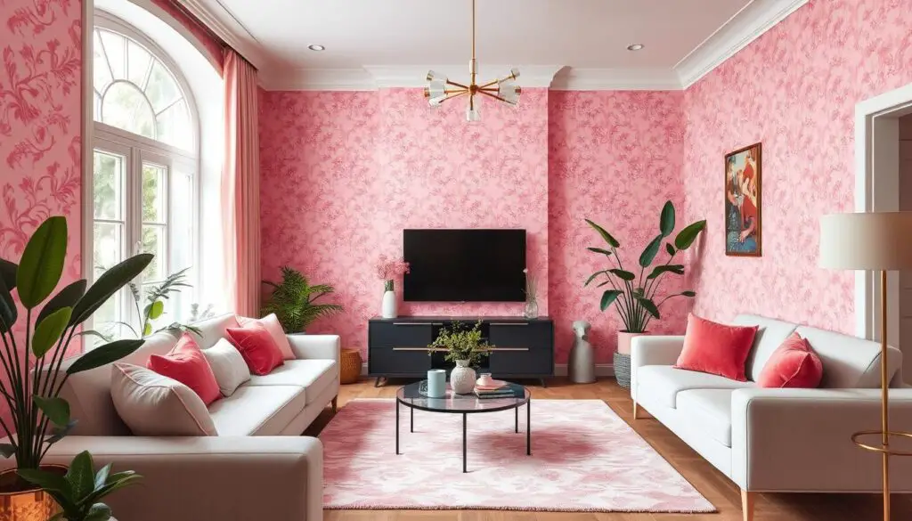 stylish pink wallpaper trends